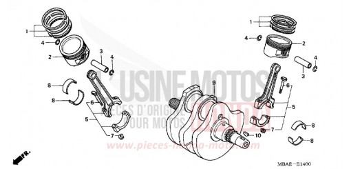 ALBERO MOTORE/PISTONE VT750C2Y di 2000